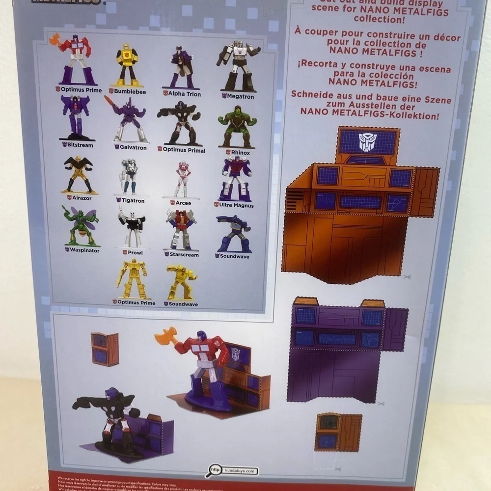 Jada Nano Metalfigs Transformers Series 2 18 Figures w/ 2 Exclusive Gold Figures